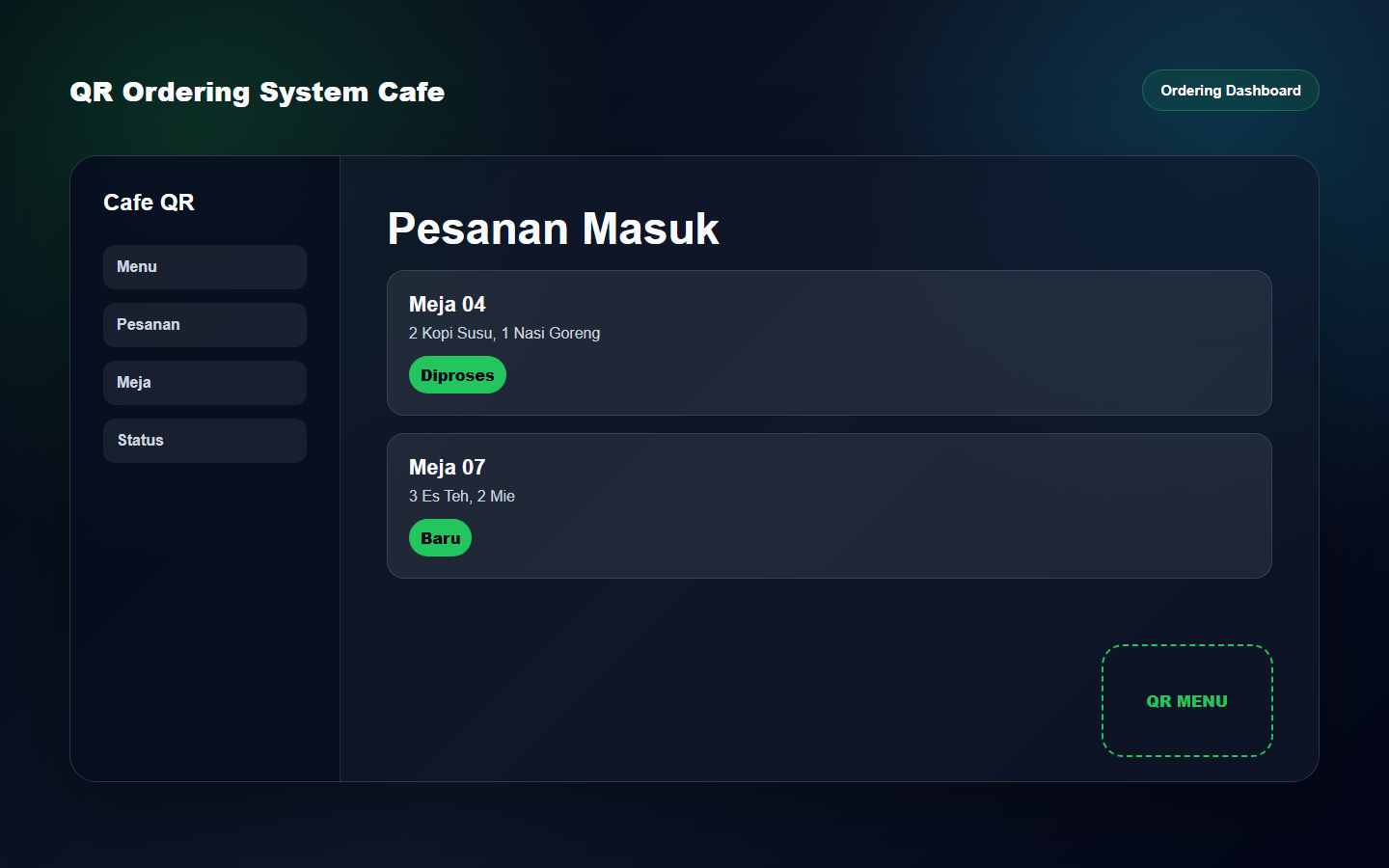 QR Ordering System Cafe preview